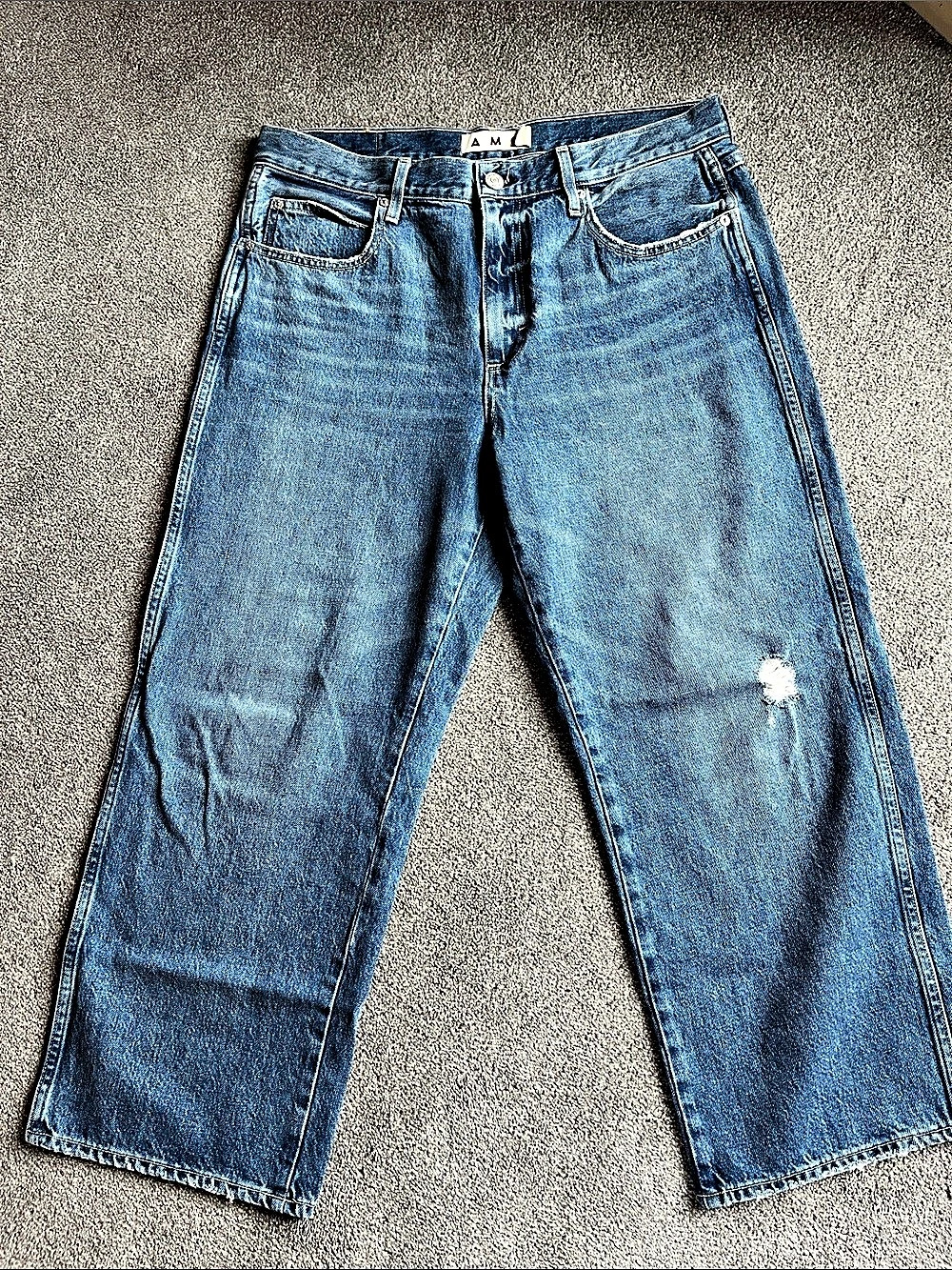 AMO billie warmth Straight Leg Jeans in Blue Waist 32